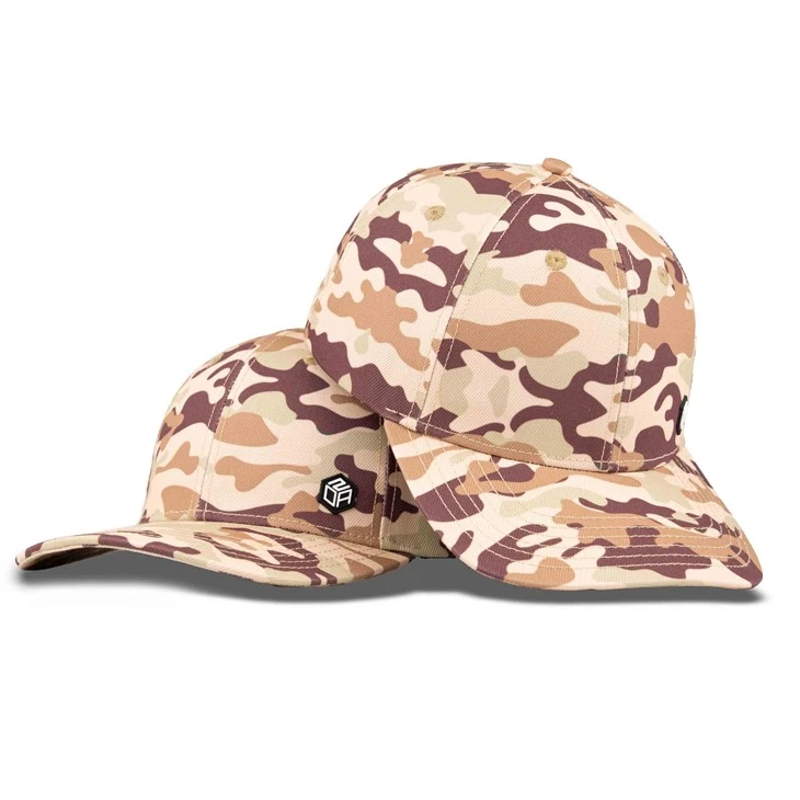 Brun kamouflagebaseballmössa