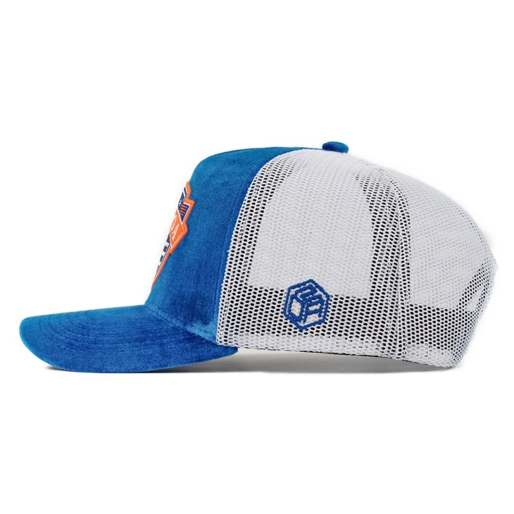 TCAP Customize High Class Velvet Embroidery Patches 5panel Trucker Hat